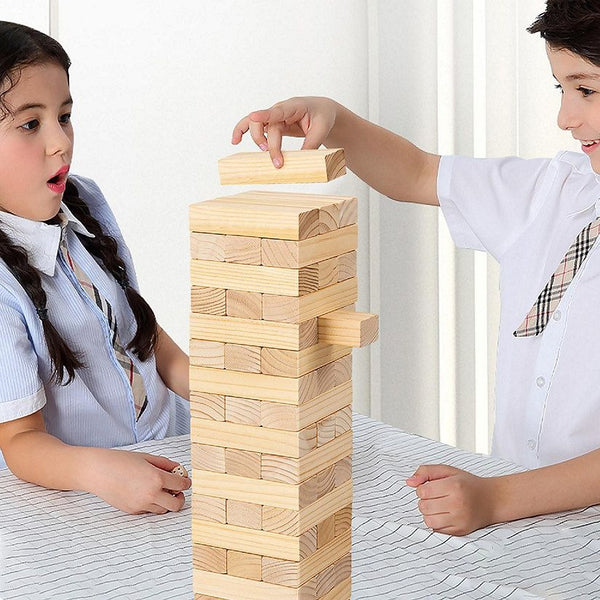 Classic Jenga Wooden Stacking Tower Family Board Game