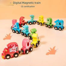 Wooden Digital Number Train Educational Toy Set for Kids
