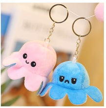 Cute Reversible Mini Octopus Keychain Soft Plush