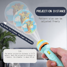 Cartoon Projector Torch Kids Interactive Storytelling Flashlight