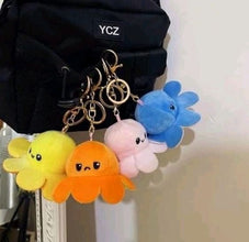 Cute Reversible Mini Octopus Keychain Soft Plush