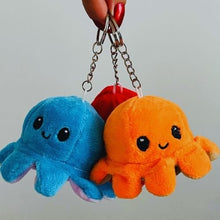 Cute Reversible Mini Octopus Keychain Soft Plush