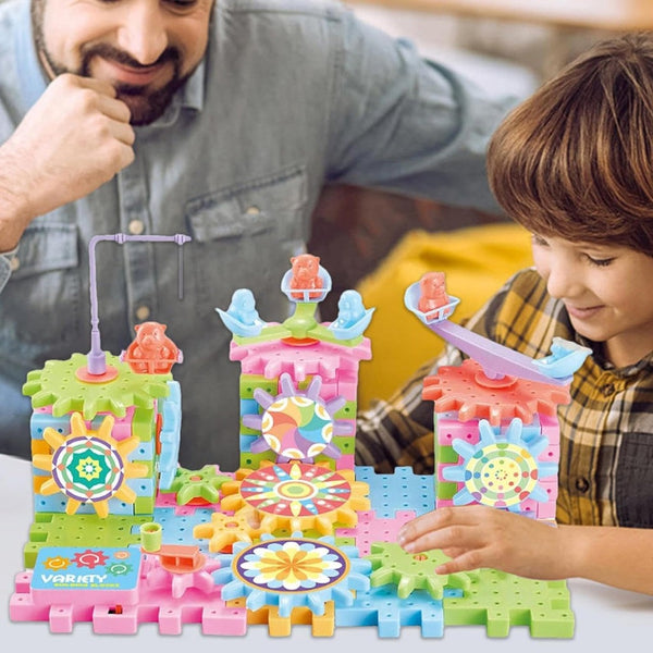 Electric Gear Building Blocks Educational Toy Set for Kids