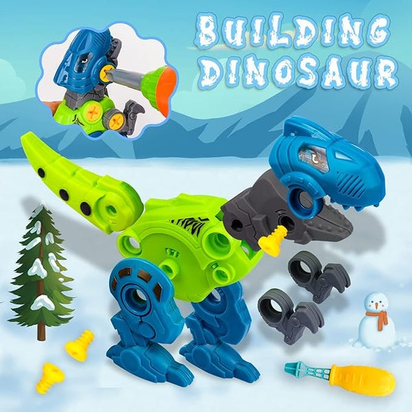 DIY Building Colourful Dinosaur Educational Toy Set for Kids