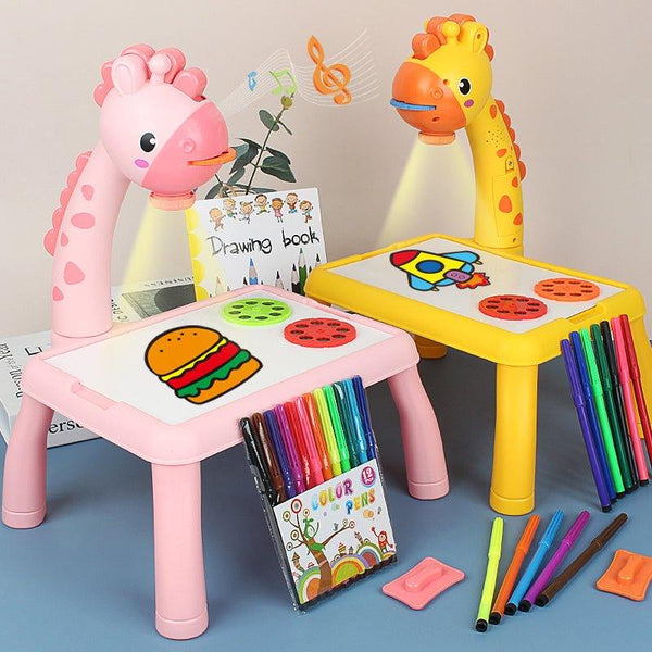 Kids Giraffe Drawing Projector Board Educational Art Set