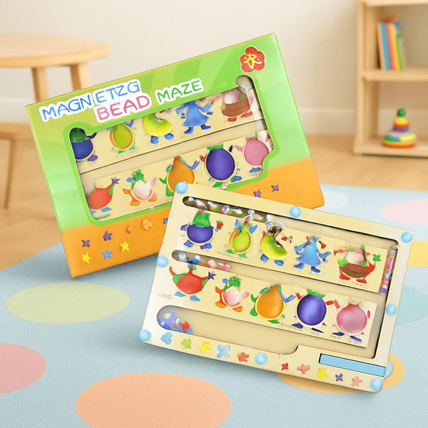 Wooden Magnetic Color Sorting Maze Learning Game