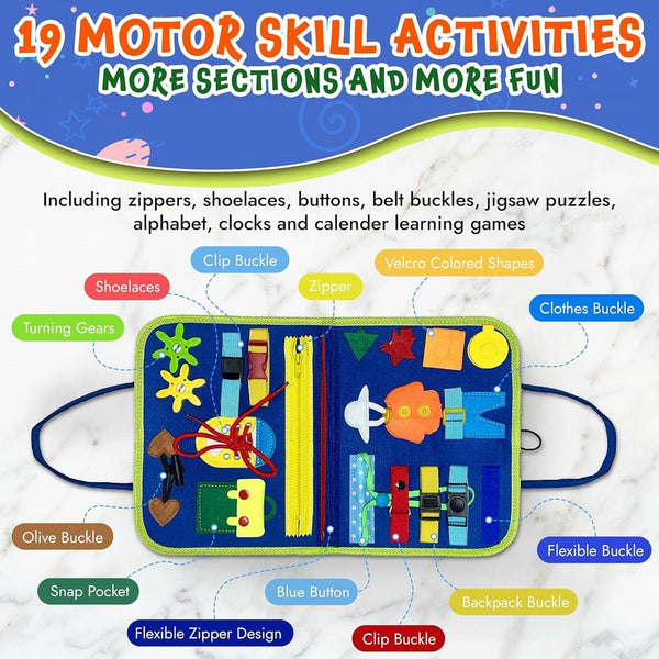 Kids Montessori Busy Book Early Educational Activity Play Set