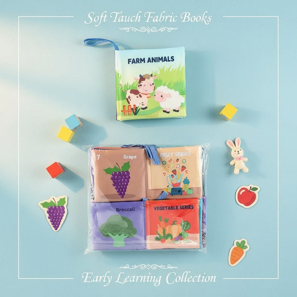 Soft Cloth Baby Books Early Learning Educational Set
