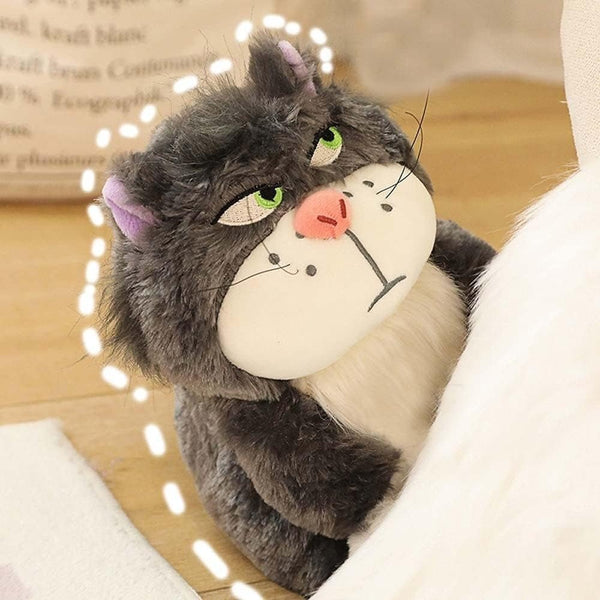 Adorable Angry Cat Plush Snuggly Soft Stuffed Animal
