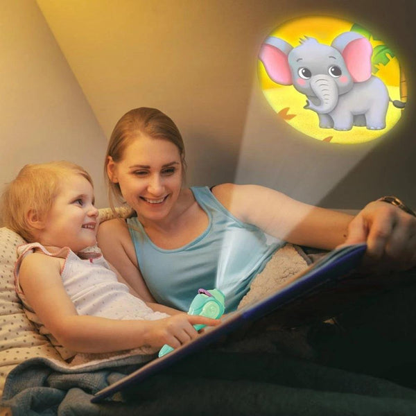 Cartoon Projector Torch Kids Interactive Storytelling Flashlight