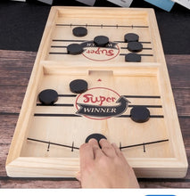 Sling Puck Fast Sling Wooden Tabletop Game Playset
