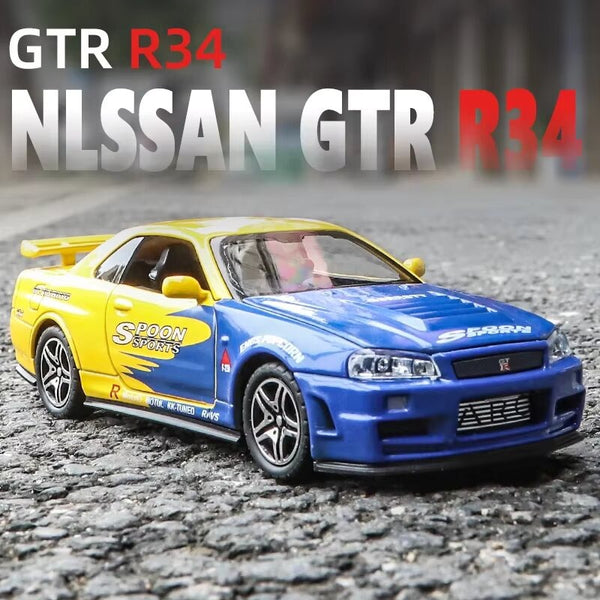 Nissan GTR R34 Skyline Die Cast 1:32 Scale Model