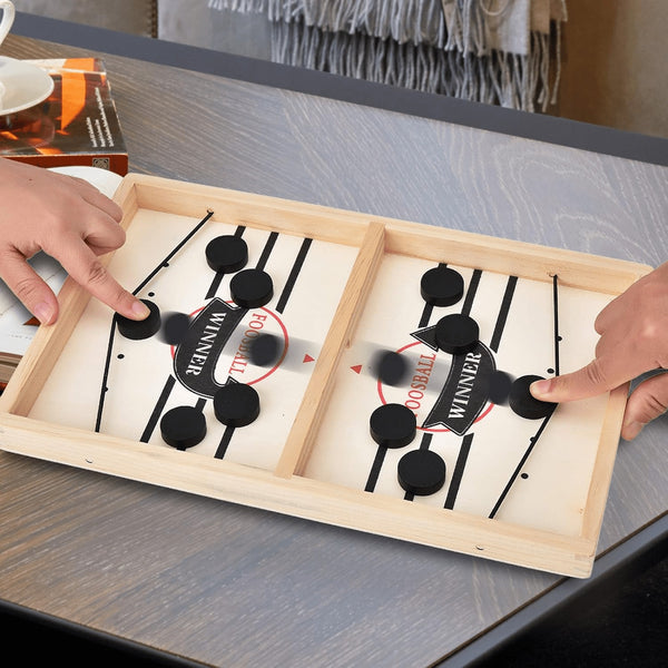 Sling Puck Fast Sling Wooden Tabletop Game Playset