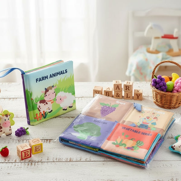 Soft Cloth Baby Books Early Learning Educational Set
